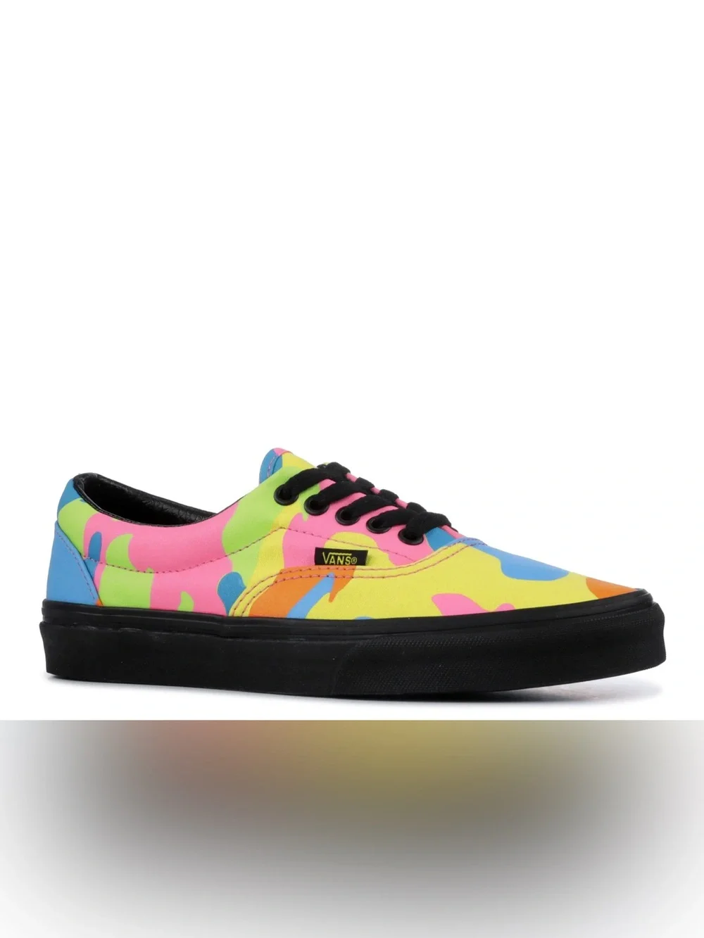 Women’s Vans Era Neon Camo and Black Sneakers Size 8